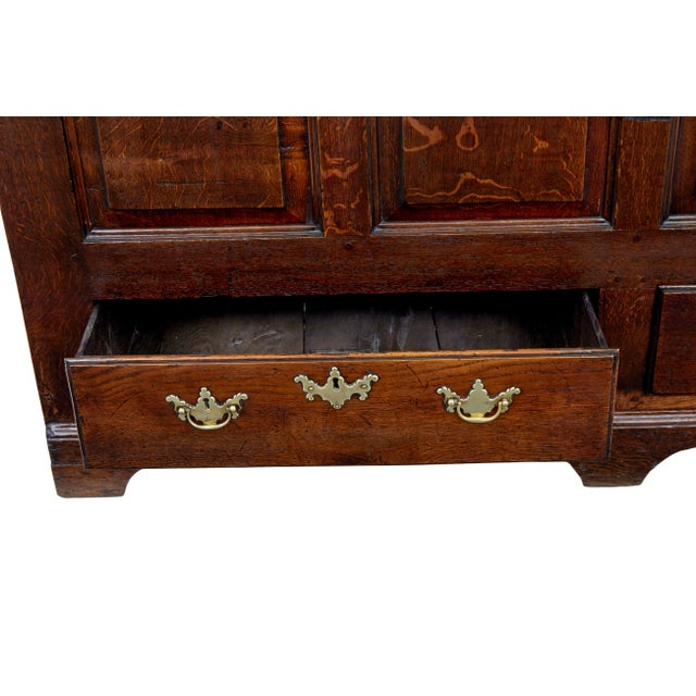 Late 18th Century 18th Century English Oak House Keepers Cupboard, 1770 For Sale - Image 5 of 9