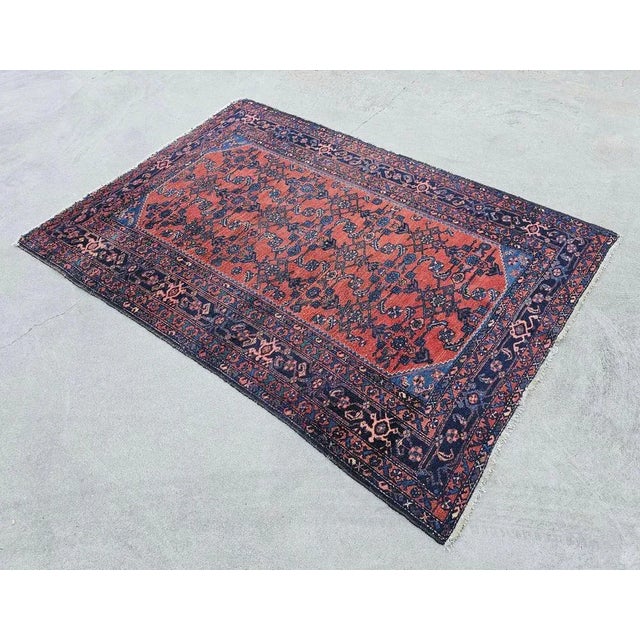 Textile Antique Hand-Knotted Baluch Woolen Rug, 1890s For Sale - Image 7 of 8