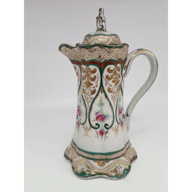 Antique Hand Painted Japanese Tea/Chocolate Pot For Sale - Image 10 of 10
