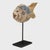 Hand-carved from reclaimed wood, this colorful koi fish is a traditional symbol of harmony, wealth and luck. The rustic...