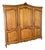 Vintage French Louis XVI Style Carved Oak 3-Door Armoire For Sale