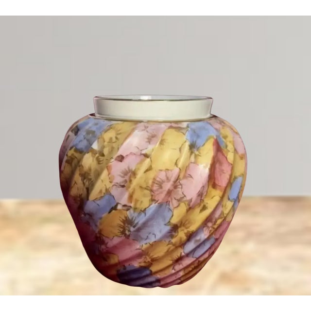 English Antique Floral Porcelain Vase Ejd Bodley For Sale - Image 3 of 17