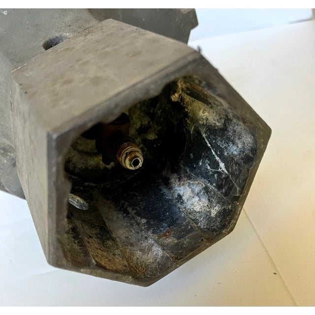 Antique Early 1900s Gas Iron Lamp Post Lanterns - A Pair For Sale - Image 9 of 12