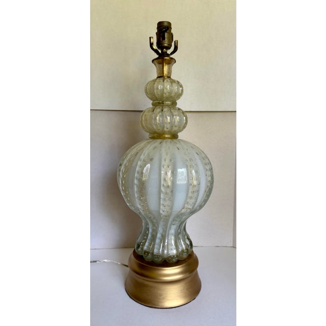 1940's Italian Venetian Murano Art Glass Table Lamp For Sale - Image 11 of 13
