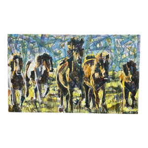 A Shaman's Dream by Kent Paulette - Authentic Original Acrylic on Canvas - Horse Painting, Big Sky Chic, Modern Cowboy, Western Yellowstone