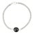 Sterling Silver Bezel Set Black Star Cabochon Bracelet Gifts for Her For Sale