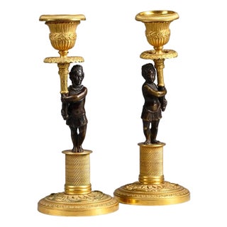Antique Directoire Candleholders, 1800, Set of 2 For Sale