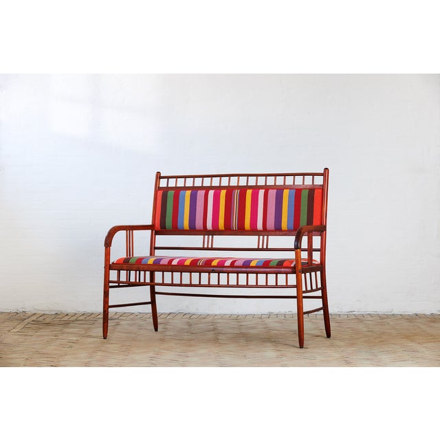 Vintage Finnish Yväskylä & Muurame Bench by Angelo Donghia, 1920s For Sale - Image 4 of 4