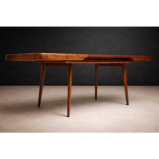 1950s 3 in 1 Extendable Dining Table in Caviuna Wood by Carlo Hauner & Martin Eisler, Brazil, 1950s - Lot 18 For Sale - Image 5 of 15
