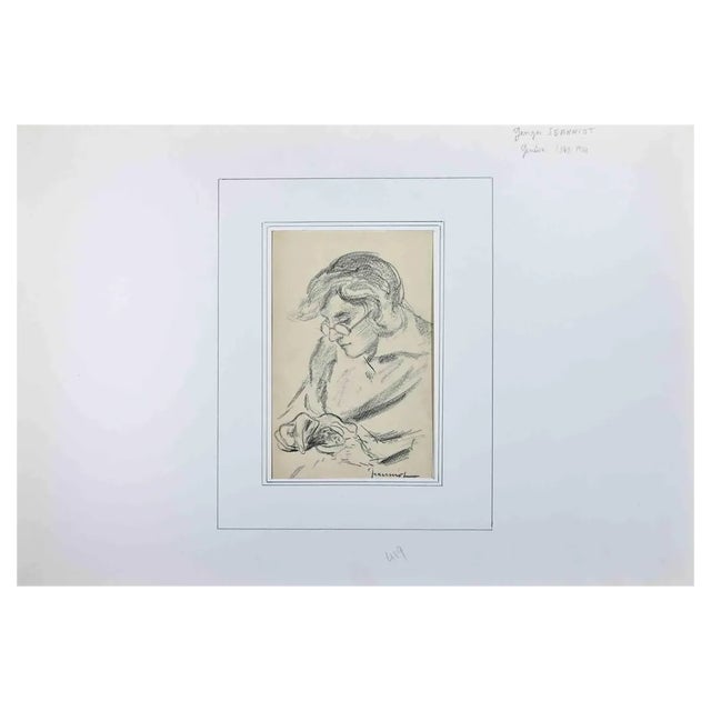 Pierre Georges Jeanniot, Portrait of Woman, Drawing, Early 20th-Century For Sale