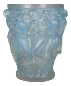 Vintage Opalescent Bacchantes Vase by René Lalique, 1927