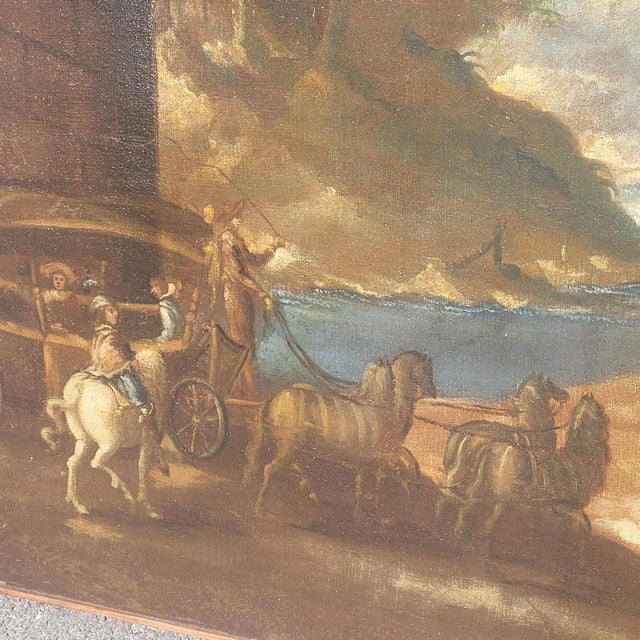 Italian Artist, Pair of 17th Century Architectural Views, 1800s, Oil on Canvas For Sale - Image 8 of 18