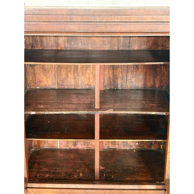 Antique Biedermeier Gründerzeit Walnut Display Cabinet For Sale - Image 3 of 11