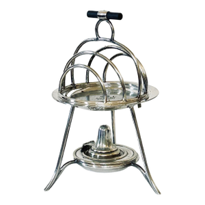 Asprey, Mid-Century Modern Toast Rack With Warmer
