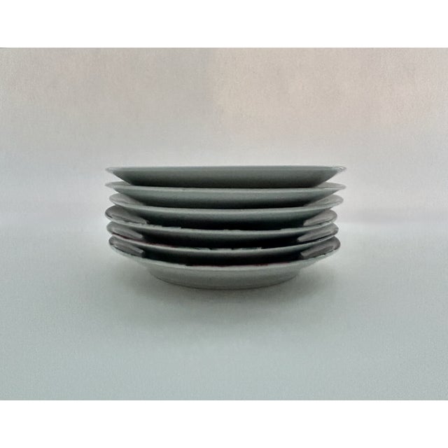 Set of 6 Vendanges Small Porcelain Plates by Philippe Deshoulieres For Sale - Image 13 of 17