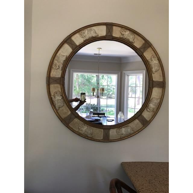 Round Elephant Wall Mirror Chairish
