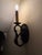 French 1990s Single Iron Sconce With Leaf Motif For Sale - Image 3 of 3