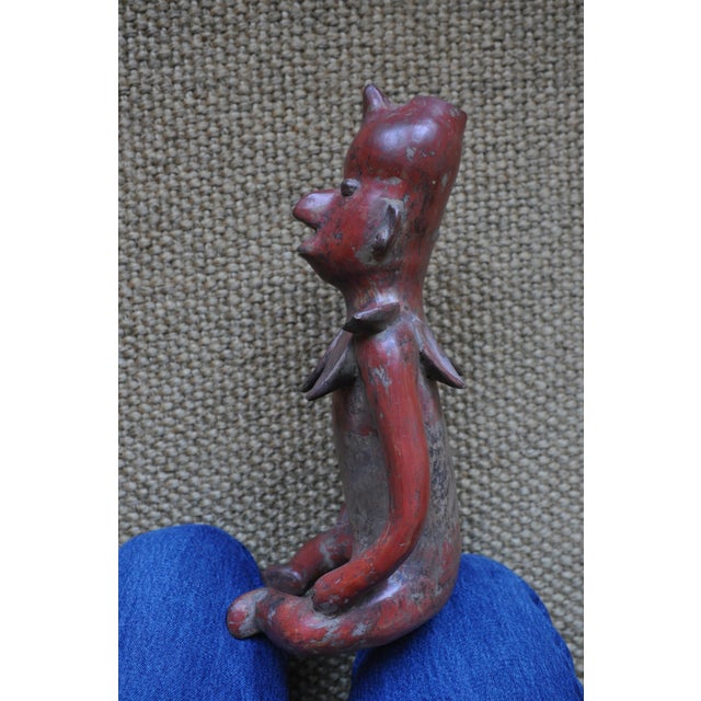 Mid 20th Century Large Vintage Pre Columbian Colima Style Seated Terracotta Figure For Sale - Image 5 of 9