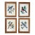 Vintage Cross-Stitched Embroidered Framed Songbirds. Set of Four. For Sale