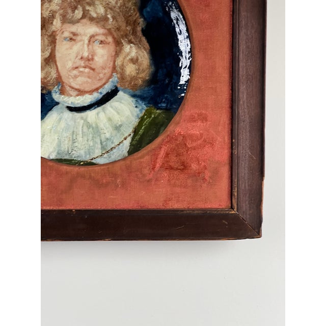 Antique Pair Framed Portrait Plates by Haviland Co Limoges France C. Mid 19th Century For Sale - Image 12 of 17