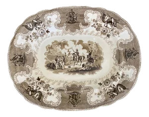 19th Century Staffordshire Texian Campaigne Platter