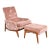 Lawrence Peabody for Richardson Nemschoff Mid-Century Modern Upholstered Lounge Chair With Ottoman, 1960s For Sale