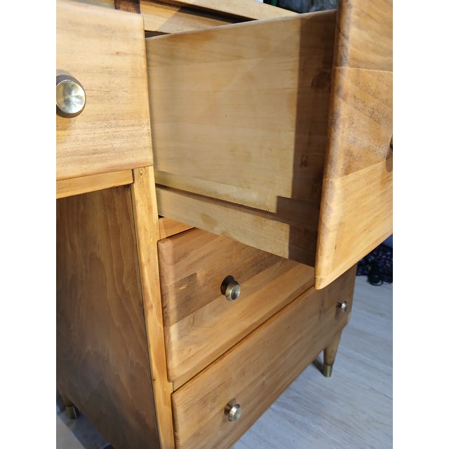 Vintage Mid-Century Modern Solid Birch "Roomates" Writing Desk by Baumritter (Ethan Allen) For Sale - Image 12 of 18
