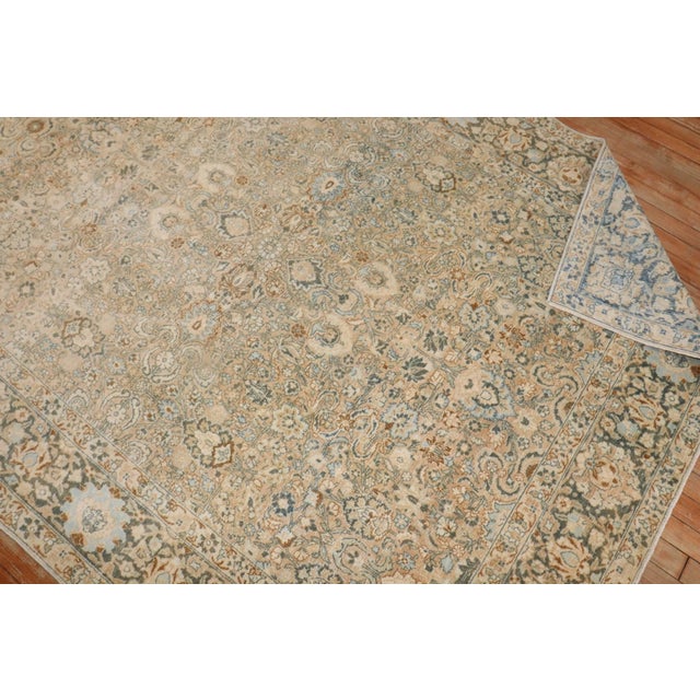 Brown Early 20th Century Neutral Persian Tabriz Rug - 5'10" x 10'2" For Sale - Image 8 of 9
