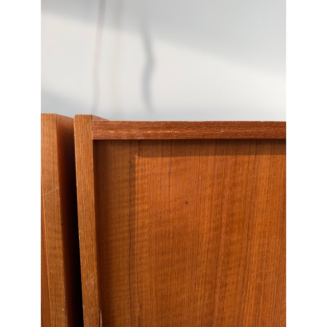 Pair of 1970s Danish Modern Teak Rolling Nightstands by Axelsens Møbelfabrik for W&B Møbler, Denmark, Attributed For Sale - Image 12 of 13