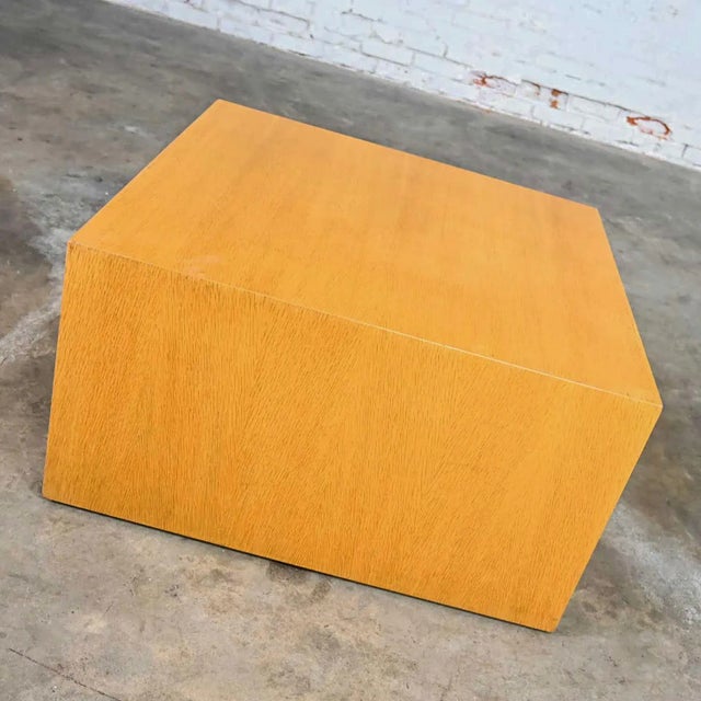 Modern Intrex Furniture Wood Veneer Cube End or Side Table Pedestal Attributed to Paul Mayen For Sale - Image 3 of 12