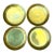 Vintage Polished Brass Coasters - Set of 4 For Sale