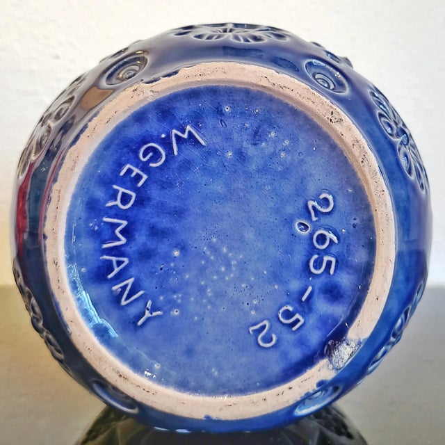 1970s Giant Blue Scheurich 'Bernina' Vase Nr. 265/52 For Sale - Image 5 of 6