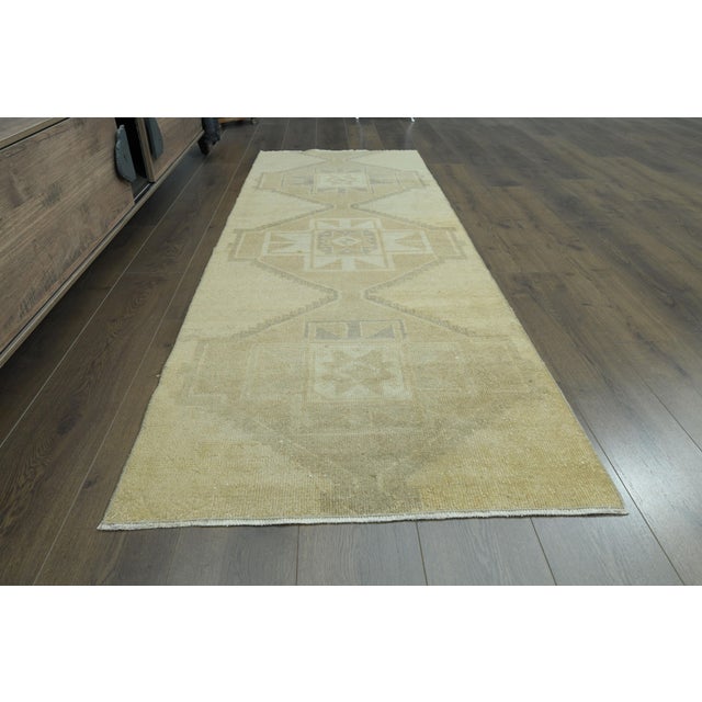 Traditional 1970s Vintage Turkish Handmade Wool & Cotton Orange Runner Rug For Sale - Image 3 of 11