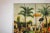 Hand-Painted Four-Panel Chinese Export Screen with Tropical Court Scene For Sale In New York - Image 6 of 12