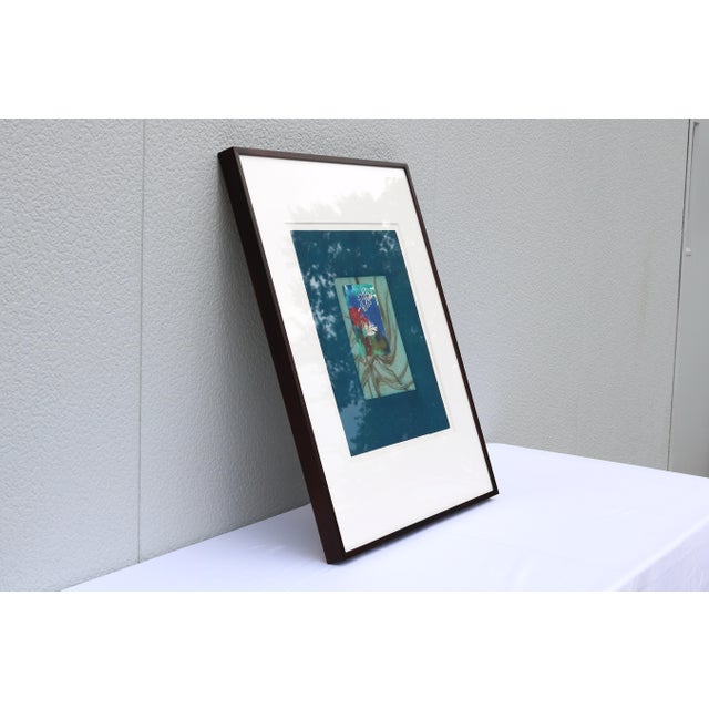 Jennifer Bain Botanical Abstract Monotype Painting One-of-a-Kind, Signed, Framed For Sale - Image 10 of 18