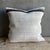 Creamy white hemp rug pillow with stripes. Soft hand, linen blend backing with zipper closure. Spot cleaning is...