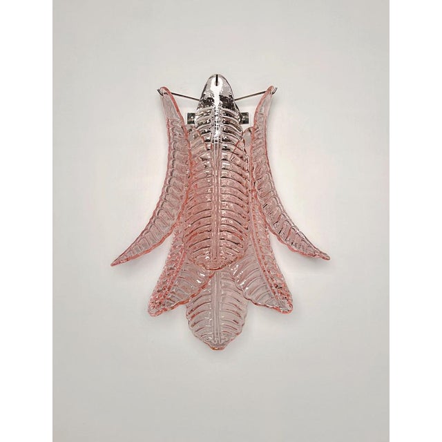 Vintage Pink Felci Murano Glass Wall Sconces, 1990s, Set of 2 For Sale - Image 18 of 18