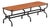 French Wrought Iron and Leather Bench, C. 1980 For Sale