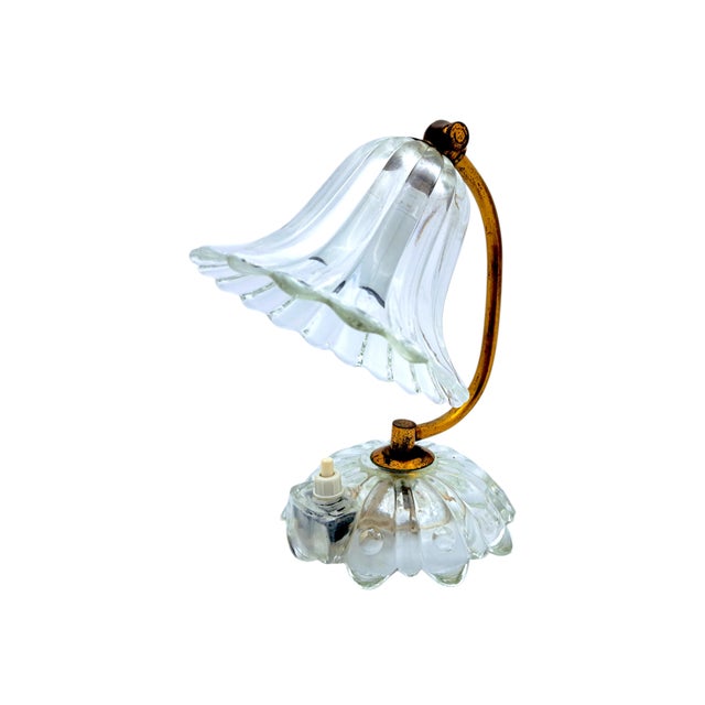Mid-Century Modern Murano Glass Table Lamps attributed to Barovier & Toso, 1950s, Set of 2 For Sale - Image 3 of 12