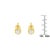 10K Yellow Gold 0.30 Cttw Round Brilliant-Cut Near Colorless Diamond Bezel-Set Stud Earrings (H-I Color, I1-I2 Clarity) For Sale In New York - Image 6 of 6