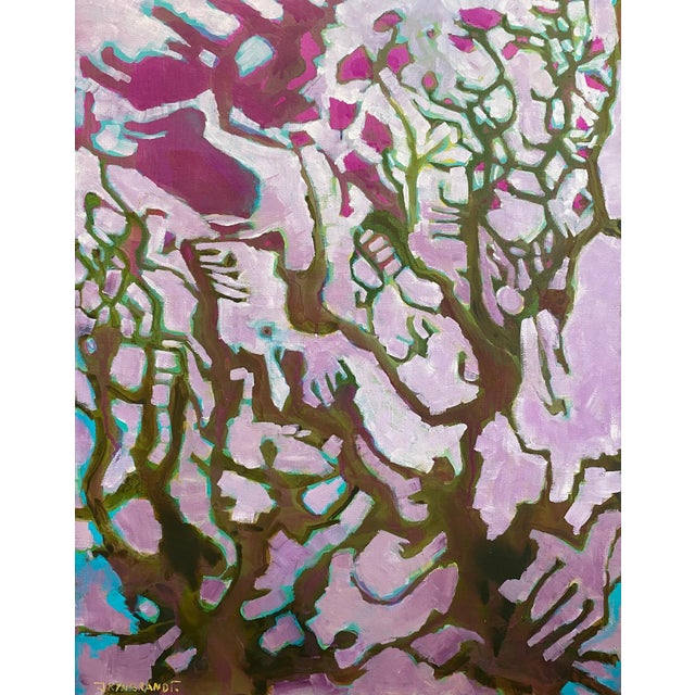 "Gulf Vegetation No. 01" Original Acrylic on Canvas by Jennifer Wilkinson Rynbrandt For Sale