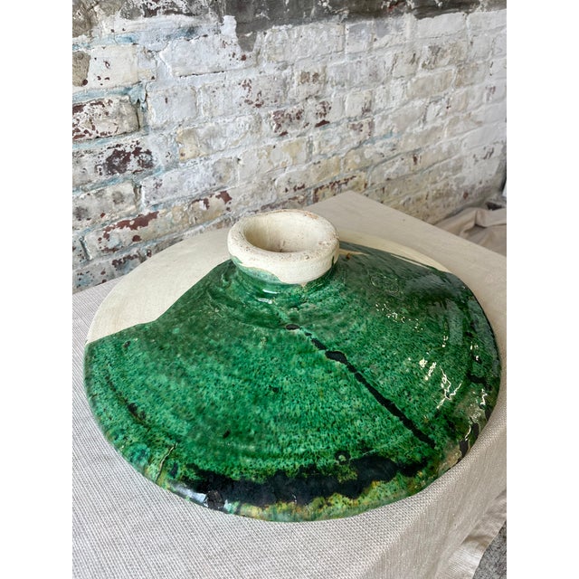 Ceramic XL Half Green Half Natural Couscous For Sale - Image 7 of 9