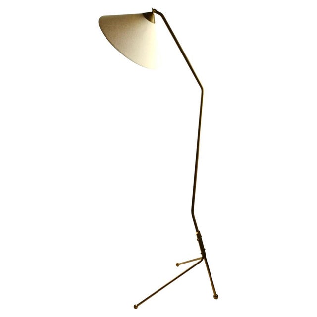 Mid-Century Modern Italian Brass Floor Lamp, 1950s For Sale - Image 11 of 11