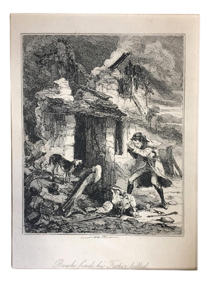 Browne Hablot Knight, Bowke Finds his Father Killed, Etching, Mid 19th Century