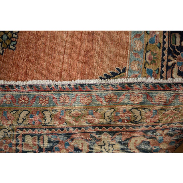 Textile 1940s Vintage Persian Lilihan Diamond Medallion Wool Carpet For Sale - Image 7 of 13