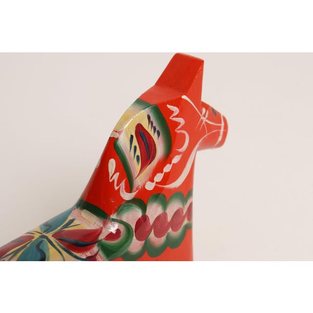 Mid-Century Scandinavian Modern Hand-Painted Dala Horse From Färnäs Sweden For Sale - Image 9 of 13