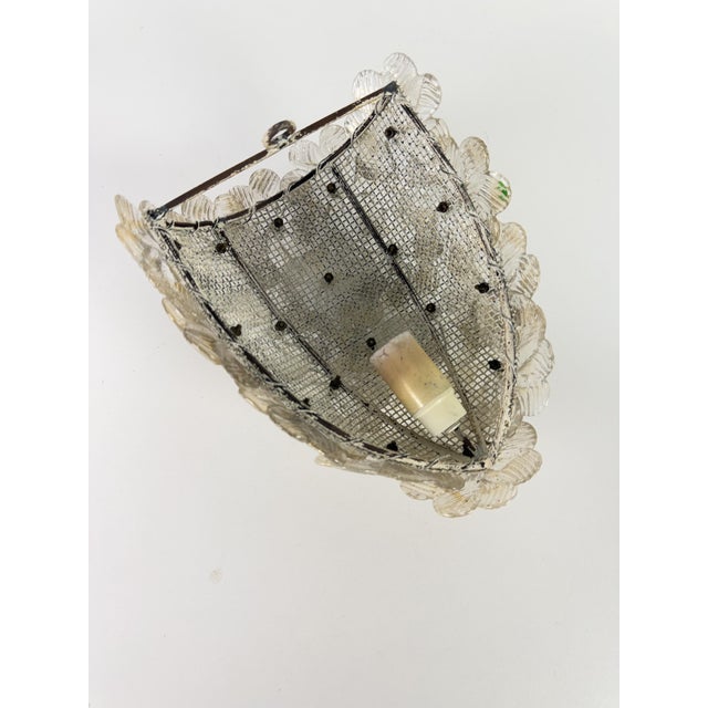 Murano Glass Wall Lamp in the style of Barovier & Toso, 1950s For Sale - Image 11 of 12