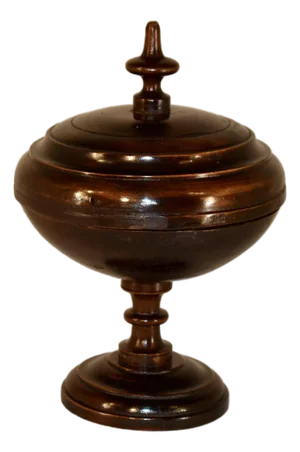 19th Century Treen Pedestal Box With Lid