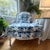 Custom Blue and White Marquis Bergere Chair and Ottoman Set Upholstered in Ralph Lauren For Sale - Image 10 of 18