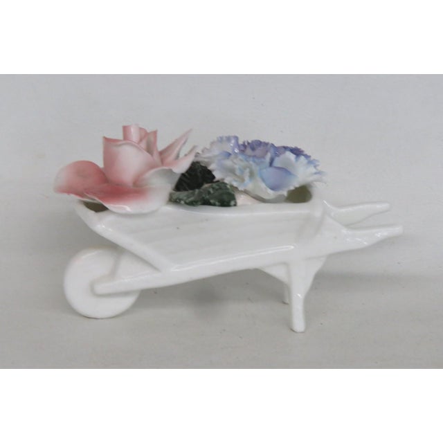 Cotswold Florals English Bone China Wheelbarrow of Flowers Figurine 5159b For Sale - Image 4 of 18